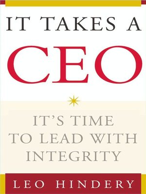 cover image of It Takes a CEO